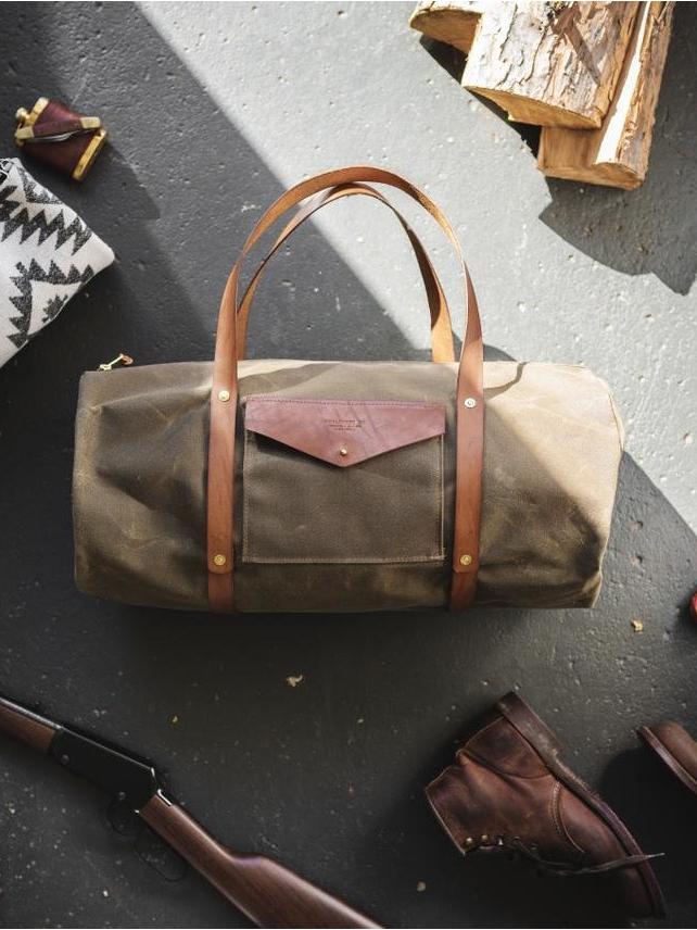 Weekender Duffle - Fieldwork Co Waxed Canvas and Leather Hand Made Goods